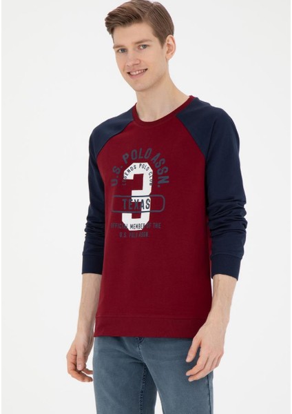 Erkek Bordo Sweatshirt