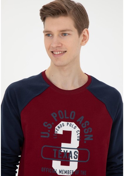 Erkek Bordo Sweatshirt