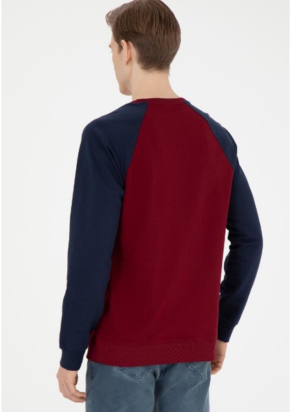 Erkek Bordo Sweatshirt