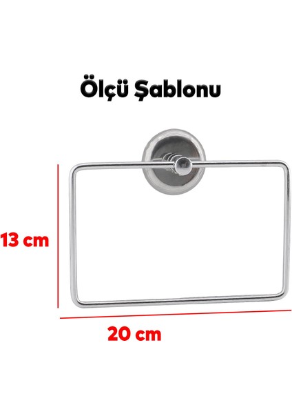 Kare Havluluk Lavabo Banyo Mutfak Aparat Standı Bez Havlu Askısı Paslanmaz Metal Krom Renk Vidalı fiyatları