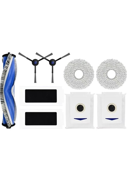 Ecovacs Debot T30 Pro Omni / T30 Omnı / Yeedı M12 Pro+ Parçaları Silindir Yan Fırça Hepa Filtre Toz Torbası Paspas Bezi (Yurt Dışından)
