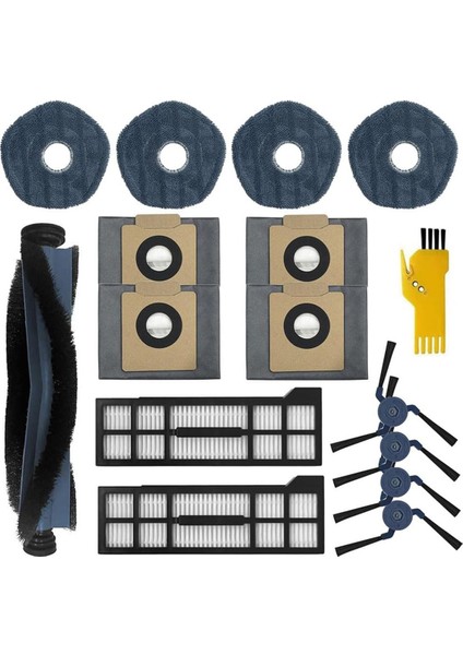 Eufy X10 Pro Omni Robot Süpürge Için Aksesuar Seti Ana Fırça, Filtreler, Yan Fırçalar, Paspas Bezleri, Toz Torbaları (Yurt Dışından)