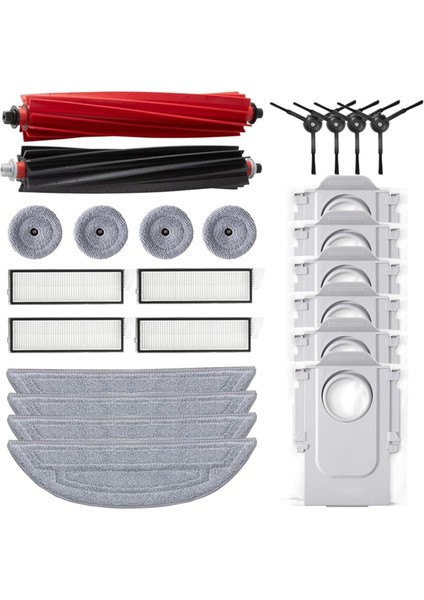 Roborock S8 Maxv Ultra Robot Süpürge Mian Yan Fırça Hepa Filtre Paspas Bezi Toz Torbaları Yedek Parçaları (Yurt Dışından)