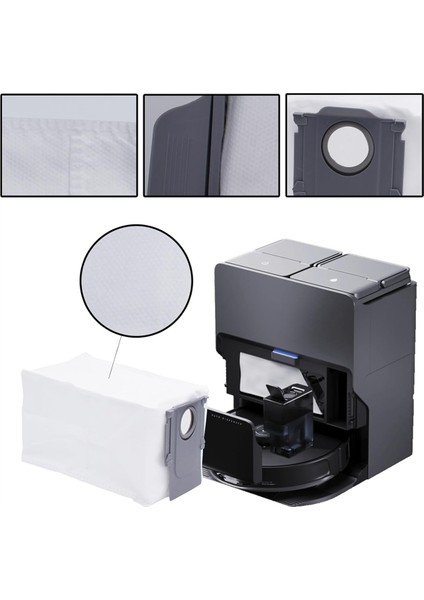 Roborock S8 Maxv Ultra Robot Süpürge Mian Yan Fırça Hepa Filtre Paspas Bezi Toz Torbaları Yedek Parçaları (Yurt Dışından) modelleri