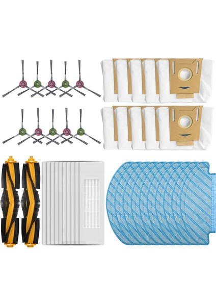 Ecovacs Deebot N10 / N10 Plus Silindir Yan Fırça Hepa Filtre Paspas Bezleri Toz Torbası Robot Süpürge Aksesuarları (Yurt Dışından)