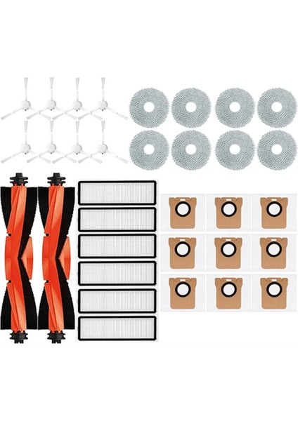 Xiaomi Robot Vakum X20 + / X20 Plus Parça Aksesuarları Ana Yan Fırça Hepa Filtre Paspas Bezi Toz Torbaları Değiştirme (Yurt Dışından)