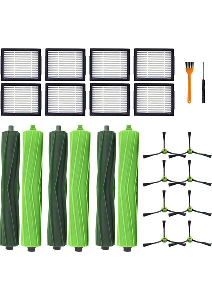 Irobot Roomba I3 I3+ I7 I7+ I4 I6 I6&ı8 I8+/plus E5 E6 E7 J7 I,e &j Serisi Vakum Parçaları Silindir Fırçaları Filtre Için 24 Adet (Yurt Dışından)