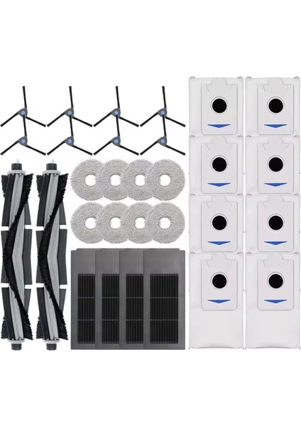 Ecovacs Deebot X2 Omni / X2 Pro / X2 Robot Süpürge Aksesuarları Silindir Ana Yan Fırça Filtre Paspas Bezi Toz Torbası Parçaları (Yurt Dışından)