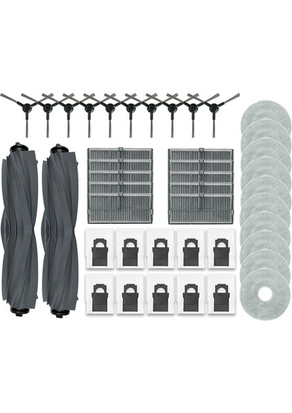 Dreame X30 Ultra / X30 Pro Plus Yedek Parça Aksesuar Silindir Fırça Filtre Paspas Bezi Toz Torbası ile Uyumludur (Yurt Dışından)