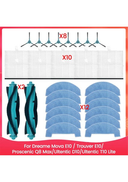32PCS Dreame Mova E10 Troiver E10 Q8MAX D10 T10 Vakum Süpürge Yedek Parçaları (Yurt Dışından)