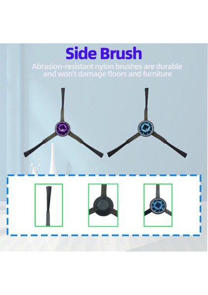 Eureka E10S Robot Süpürge Için Yedek Parça Aksesuar Seti Ana Yan Fırça Hepa Filtreler Paspas Pedi (Yurt Dışından) fiyatları