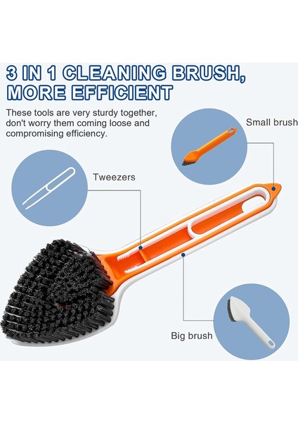 Uzun Saplı Temizlik Fırçası, Çok Işlevli 3'ü 1 Arada Orta Sertlikte Temizlik Fırçası, Ev Temizlik Fırçası (Yurt Dışından) modelleri