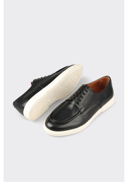 Siyah Deri Erkek Günlük Ayakkabı modelleri