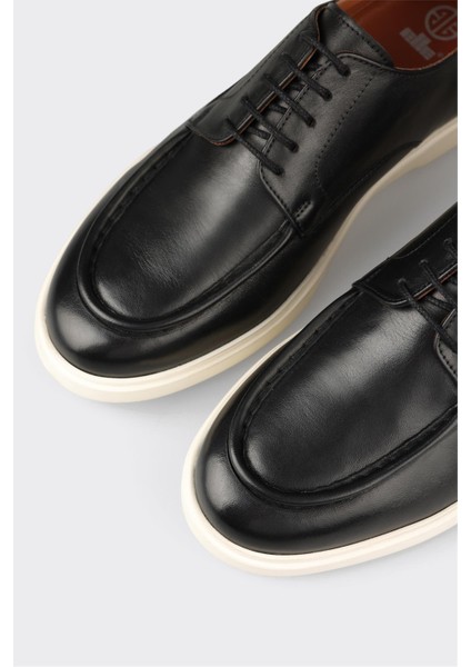 Siyah Deri Erkek Günlük Ayakkabı indirimleri