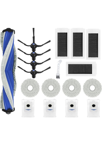 Ecovacs Deebot X5 Pro/ X5 Max/x5 Robot Süpürge Aksesuarları Silindir Yan Fırça Hepa Filtre Paspas Bezi Toz Torbası (Yurt Dışından)