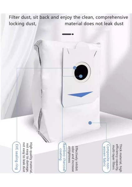Ecovacs Deebot X5 Pro/ X5 Max/x5 Robot Süpürge Aksesuarları Silindir Yan Fırça Hepa Filtre Paspas Bezi Toz Torbası (Yurt Dışından)