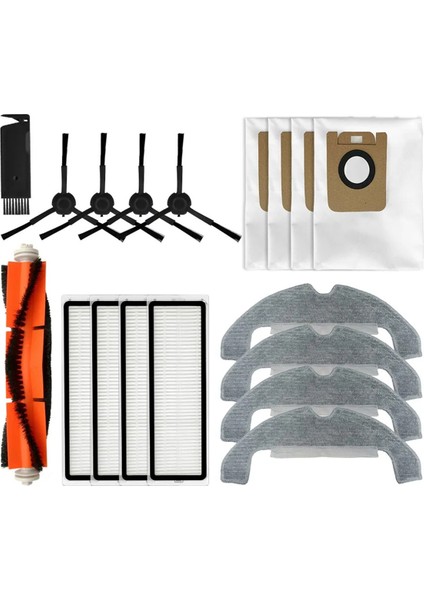 Dreame D10S Plus Silindir Yan Fırça Hepa Filtre Paspas Bezleri Bez Toz Torbası Robot Süpürge Aksesuar Yedek Parça (Yurt Dışından)