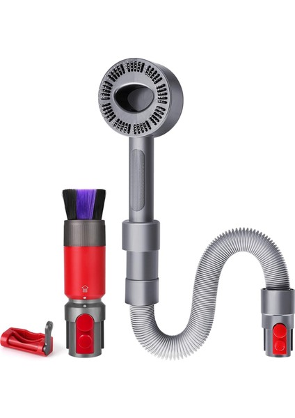 Bakım Aleti Ek Parçaları Fırça + Toz Alma Fırçası + Dyson V7 V8 V10 V11 V15 Elektrikli Süpürge Fırçası Için Esnek Uzatma Hortumu (Yurt Dışından)