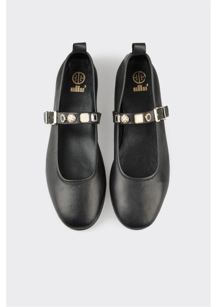 Siyah Deri Kadın Günlük Ayakkabı fırsatları