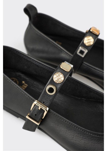 Siyah Deri Kadın Günlük Ayakkabı indirimleri