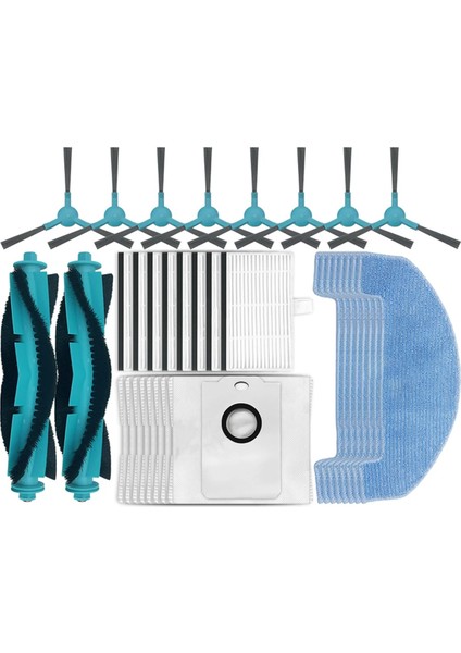 Cecotec Conga 2499 Ultra Home Titanium Advanced / Atvel Smartgyro R80 Ana Yan Fırça Paspas Pedleri Hepa Filtre Toz Torbaları (Yurt Dışından)