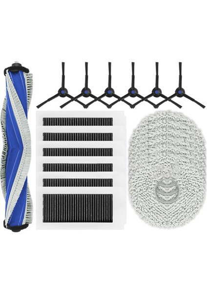 Ecovacs Deebot X5 Pro / X5 Omnı Elektrikli Süpürge Için 19 Adet Paspas Bezi Hepa Filtre Ana Yan Fırça Yedek Parçaları (Yurt Dışından)