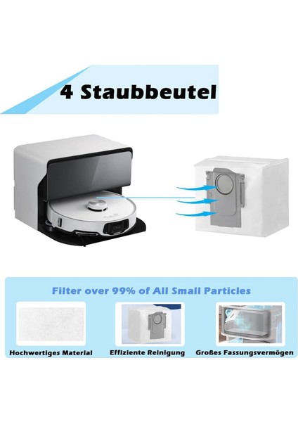 Roborock S8 Maxv Ultra Robot Süpürge Ana Yan Fırça Hepa Filtreler Paspas Bezi Toz Torbaları Aksesuarlar (Yurt Dışından) fırsatları
