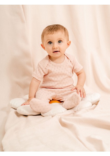 Jakarlı Çıtçıtlı Body Patikli Alt Bebek Takımı