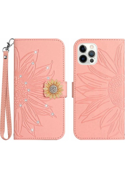 Iphone 12 Için Kılıf Pro Telefon Kılıfı Darbeye Tpu Kabuk Pu Deri Flip (Yurt Dışından)