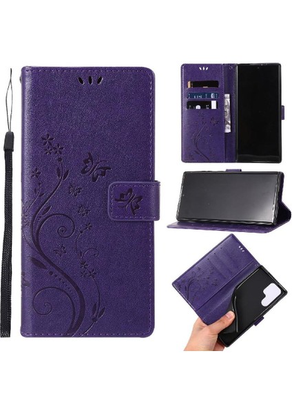 Samsung Galaxy S24 Ultra Kart Tutucu Kickstand Pu Deri Için Filp Durumda (Yurt Dışından)