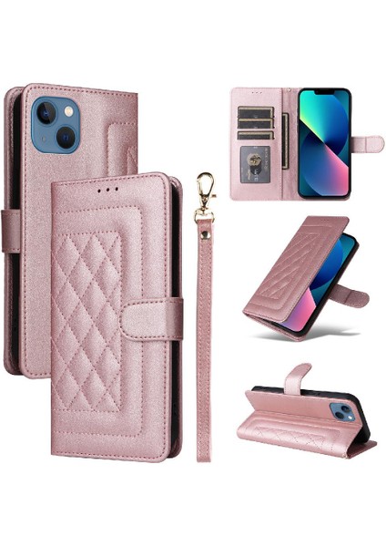 Iphone 13 Için Flip Case Cüzdan Deri Kılıf Darbeye Basit Iş (Yurt Dışından)