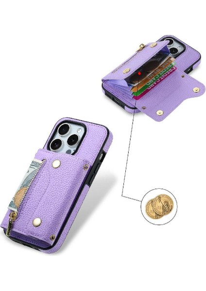 Iphone 15 Için Kılıf Pro Büyük Kapasiteli Uzun Kayış Hafif Kart Yuvaları (Yurt Dışından) modelleri