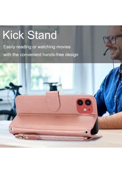 Iphone 12 Için Flip Case/12 Pro Kickstand Anti Scratch Kart Tutucu Pu (Yurt Dışından) fırsatları