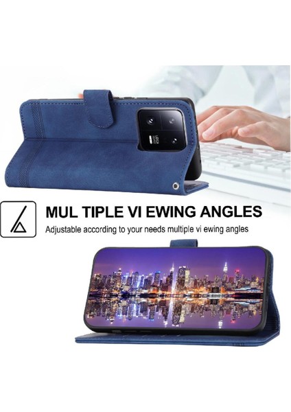 Xiaomi 13 Pro Premium Bileklik Manyetik Kapatma Kart Yuvaları Için Flip Case (Yurt Dışından)