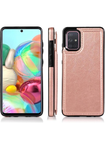Kart Tutucu Kickstand Çift İle Samsung Galaxy A71 4g Için Cüzdan Kılıf (Yurt Dışından) indirimleri