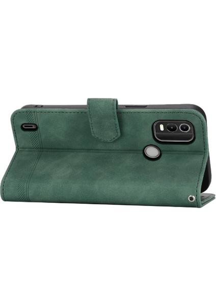 Nokia C21 Artı Manyetik Kapatma Bileklik Nakit Cep Kartı Için Flip Case (Yurt Dışından)