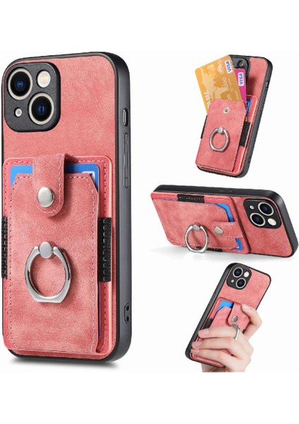 Iphone 15 Için Kılıf Artı Halka Tutucu Standı Crad Yuvası Manyetik Araç Montaj (Yurt Dışından)