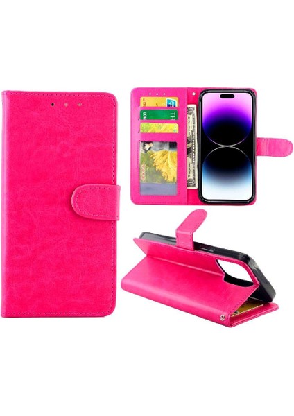 Iphone 14 Için Flip Case Pro Max Darbeye Manyetik Kapatma Pu Deri (Yurt Dışından)