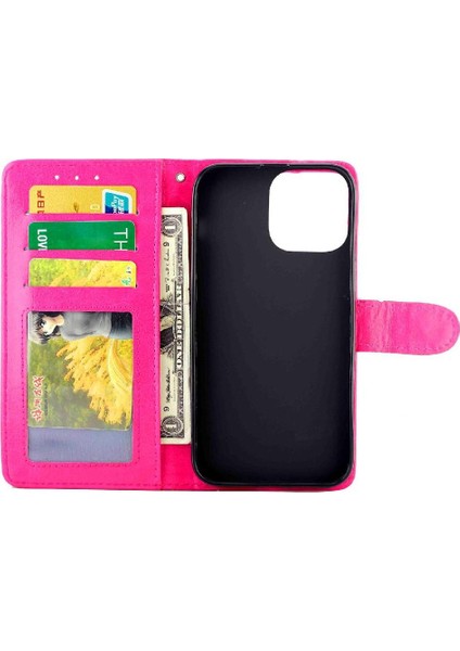 Iphone 14 Için Flip Case Pro Max Darbeye Manyetik Kapatma Pu Deri (Yurt Dışından)