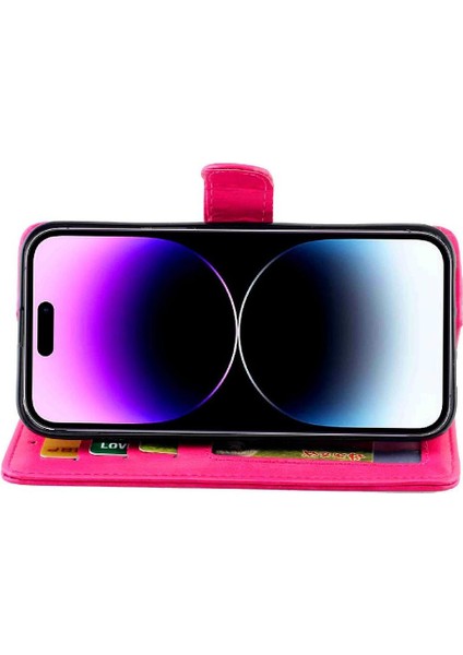 Iphone 14 Için Flip Case Pro Max Darbeye Manyetik Kapatma Pu Deri (Yurt Dışından)