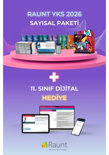 11. Sınıf SAY Dijital (2025) + YKS 2026 SAY (51 Kitap Mobil Web) Yapay Zekalı Üniversiteye Hazırlık Seti