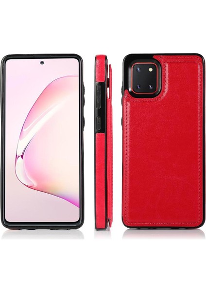 Samsung Galaxy Not 10 Lite Için Cüzdan Durumda Kickstand Kart Yuvaları Pu Çift (Yurt Dışından)