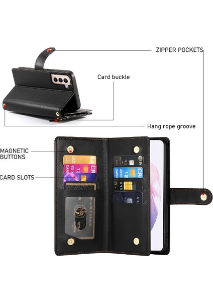 Samsung Galaxy S21 Artı Iş Cüzdan Crossbody Kayış Için Flip Case (Yurt Dışından) fiyatları