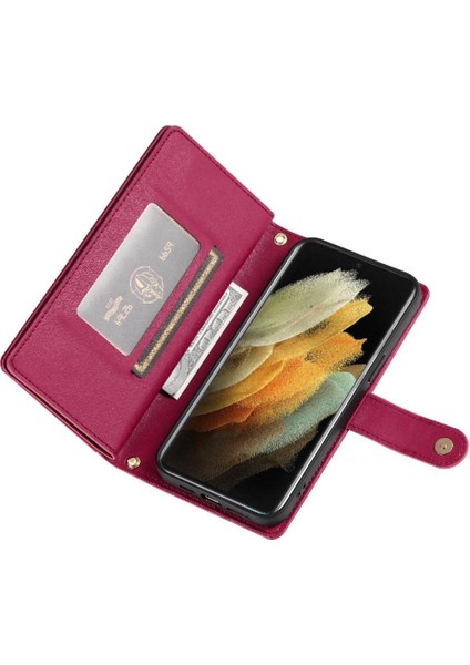Samsung Galaxy S21 Ultra Cüzdan Iş Için Flip Case Çok Fonksiyonlu (Yurt Dışından) indirimleri