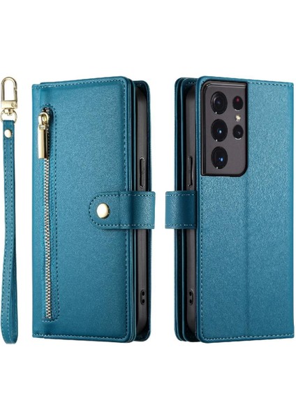 Samsung Galaxy S21 Ultra Cüzdan Iş Için Flip Case Çok Fonksiyonlu (Yurt Dışından) indirimleri