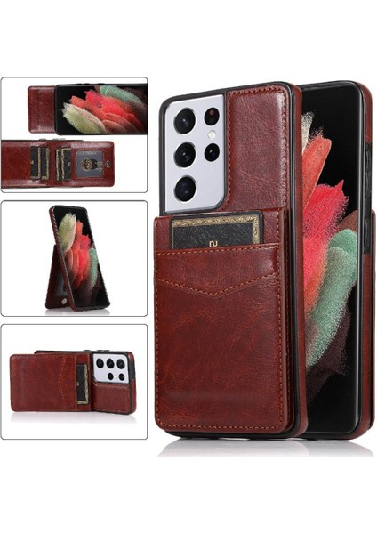 Samsung Galaxy S21 Ultra Premium Deri Manyetik Toka İle Uyumlu (Yurt Dışından)