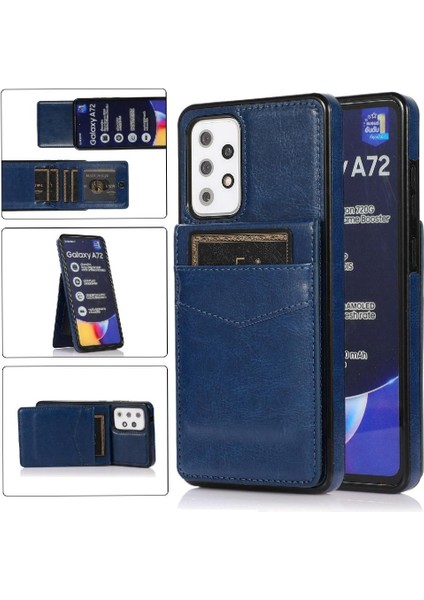 Kredi Manyetik Toka Kickstand İle Samsung Galaxy A72 5g İle Uyumlu (Yurt Dışından)