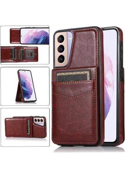 Samsung Galaxy S21 Fe Kart Tutucu Manyetik Toka Kickstand İle Uyumlu (Yurt Dışından)