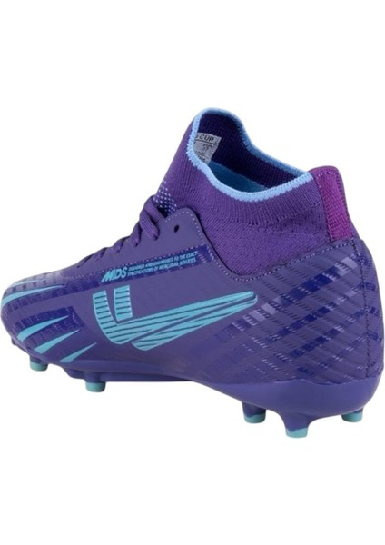 Boğazlı Krampon Çim ve Halı Saha Futbol Ayakkabısı Mor - Turkuaz modelleri