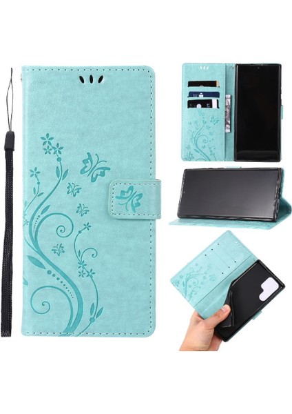 Samsung Galaxy S24 Ultra Kart Tutucu Kickstand Pu Deri Için Filp Durumda (Yurt Dışından)